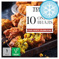 Tesco Onion Bhajis 10 Pack 200g