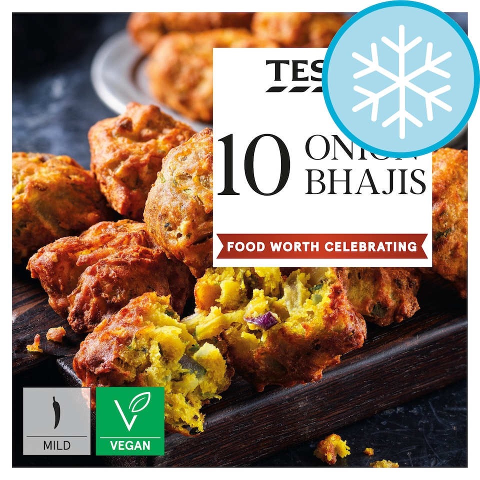 Tesco Onion Bhajis 10 Pack 200g