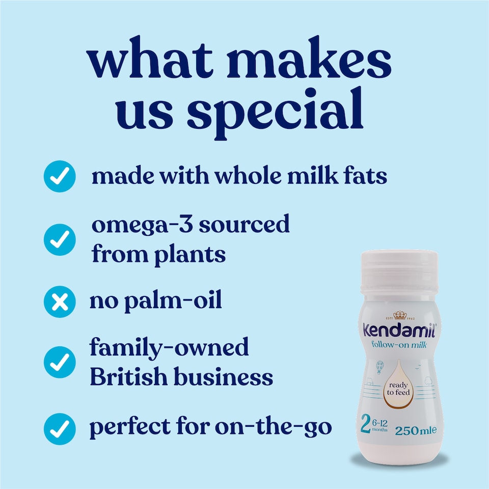 image 1 of Kendamil Follow-On Milk 6-12 Months 6 x 250ml