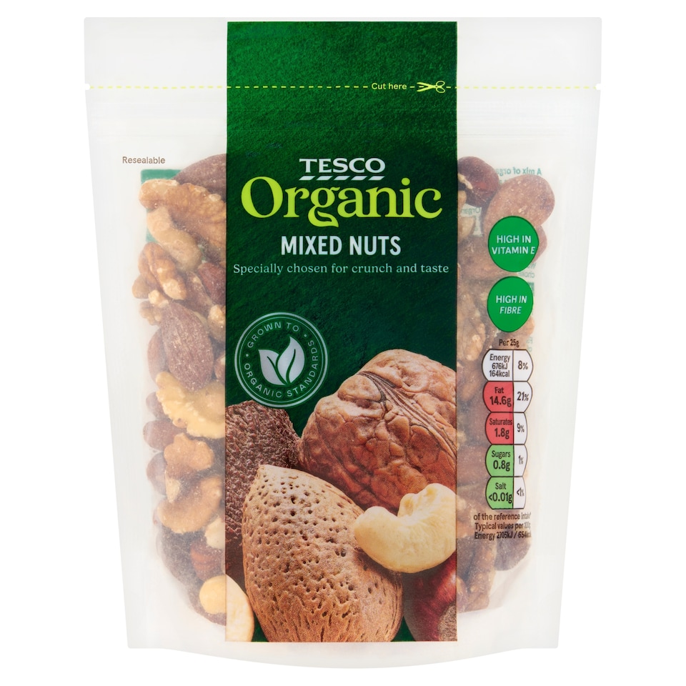 Tesco Organic Mixed Nuts 200G
