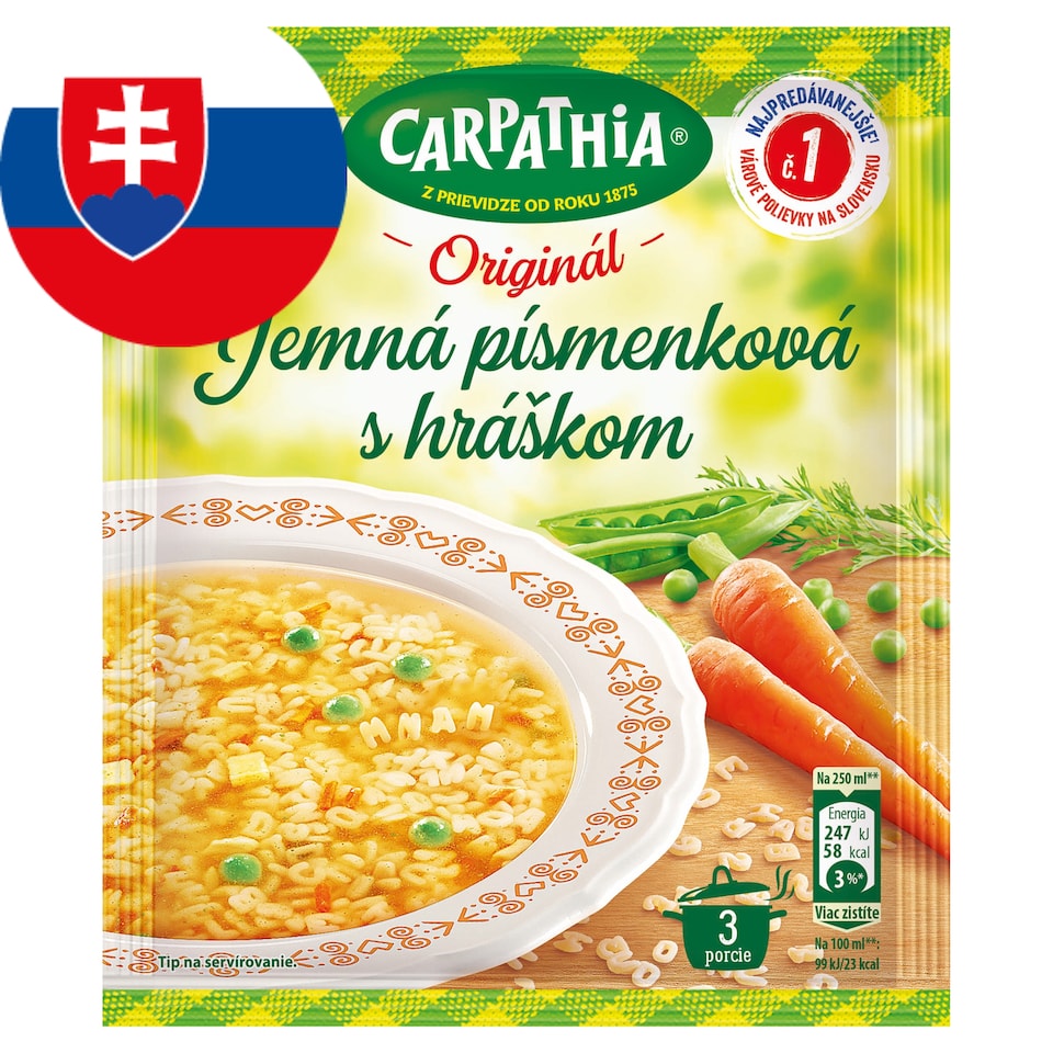 CARPATHIA Jemná písmenková polievka vrecko 51 g
