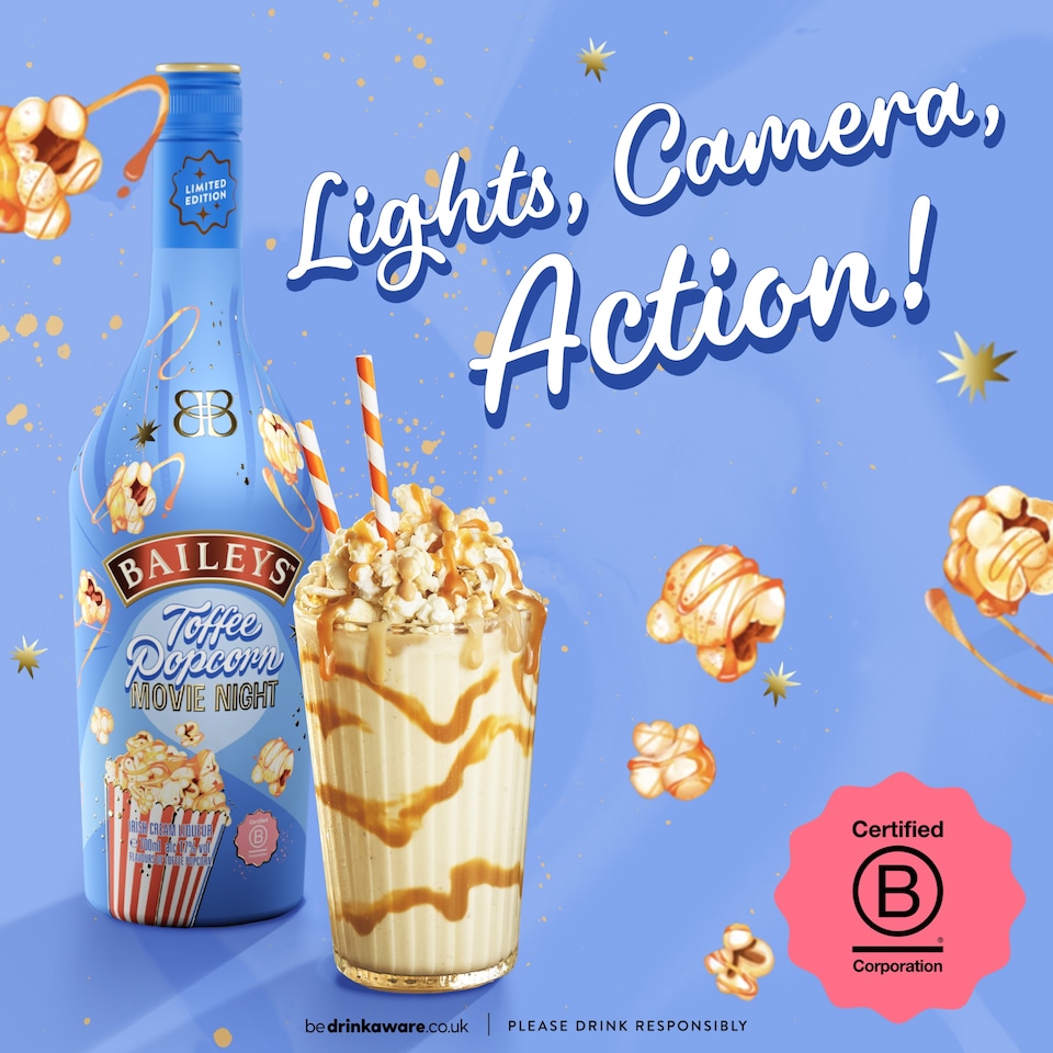 image 1 of Baileys Toffee Popcorn Movie Night Irish Cream Liqueur 70cl