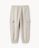 image 4 of F&F Boys Cotton Blend Cargo Joggers in Stone