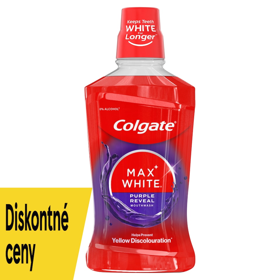 image 1 of Colgate Max White Purple Reveal Mouthwash 500 ml