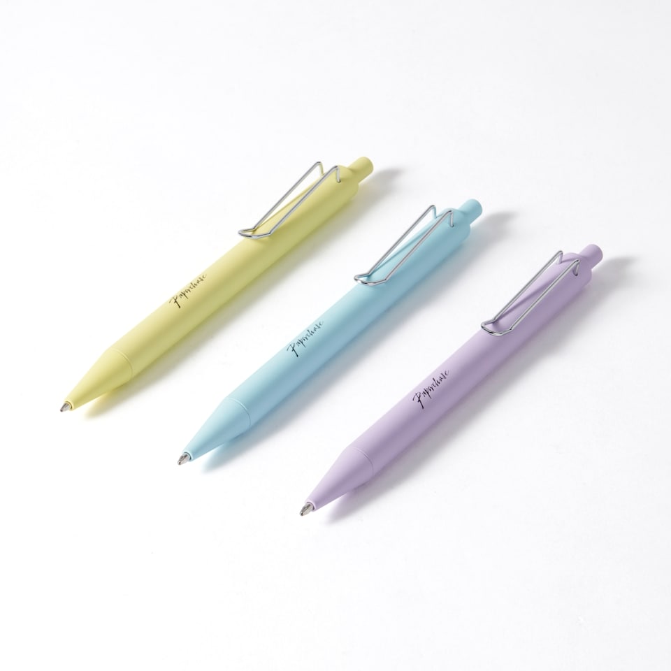image 1 of Paperchase Ombre Set of 3 Metal Ball Point Pens