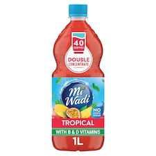 Miwadi No Added Sugar Concentrated Tropical Squash 1 Litre