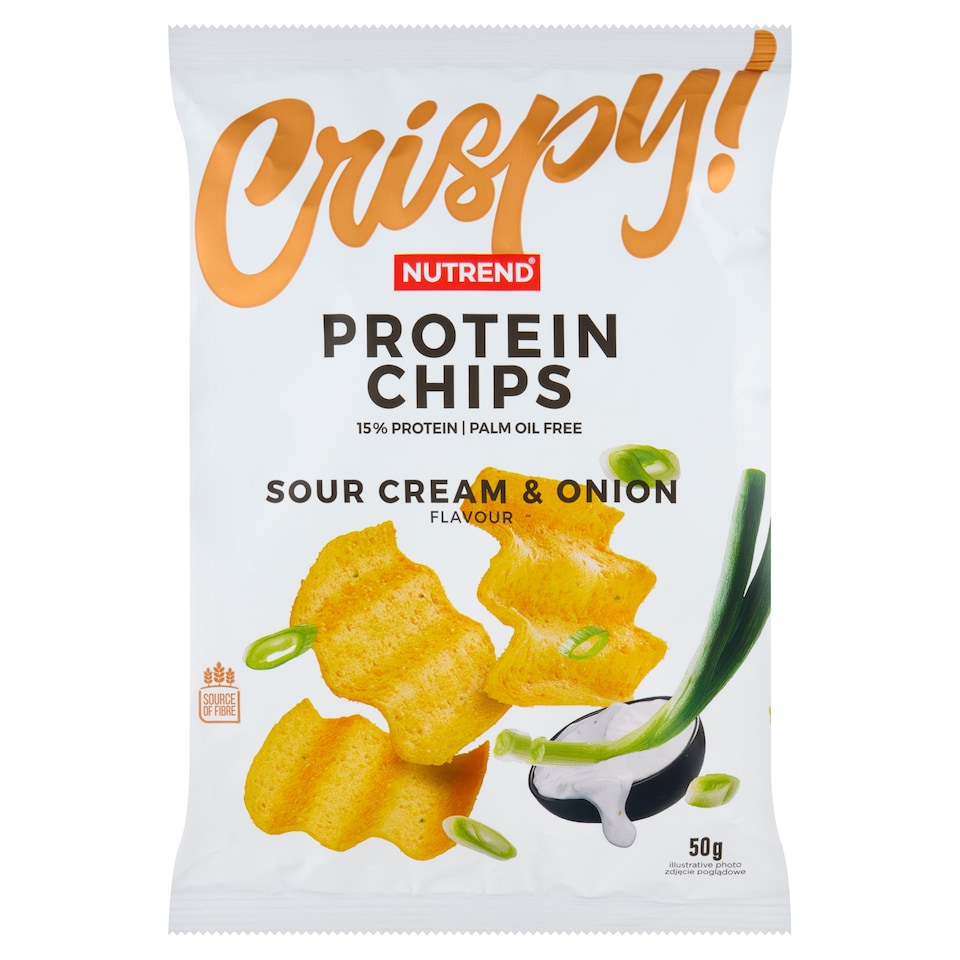image 1 of Nutrend Crispy! Protein Chips Sour Cream & Onion Flavour 50g