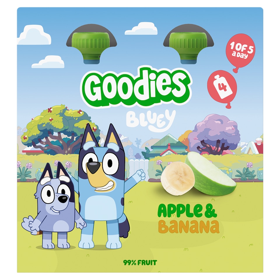 image 1 of Goodies Bluey Apple & Banana Pouch 4x100g