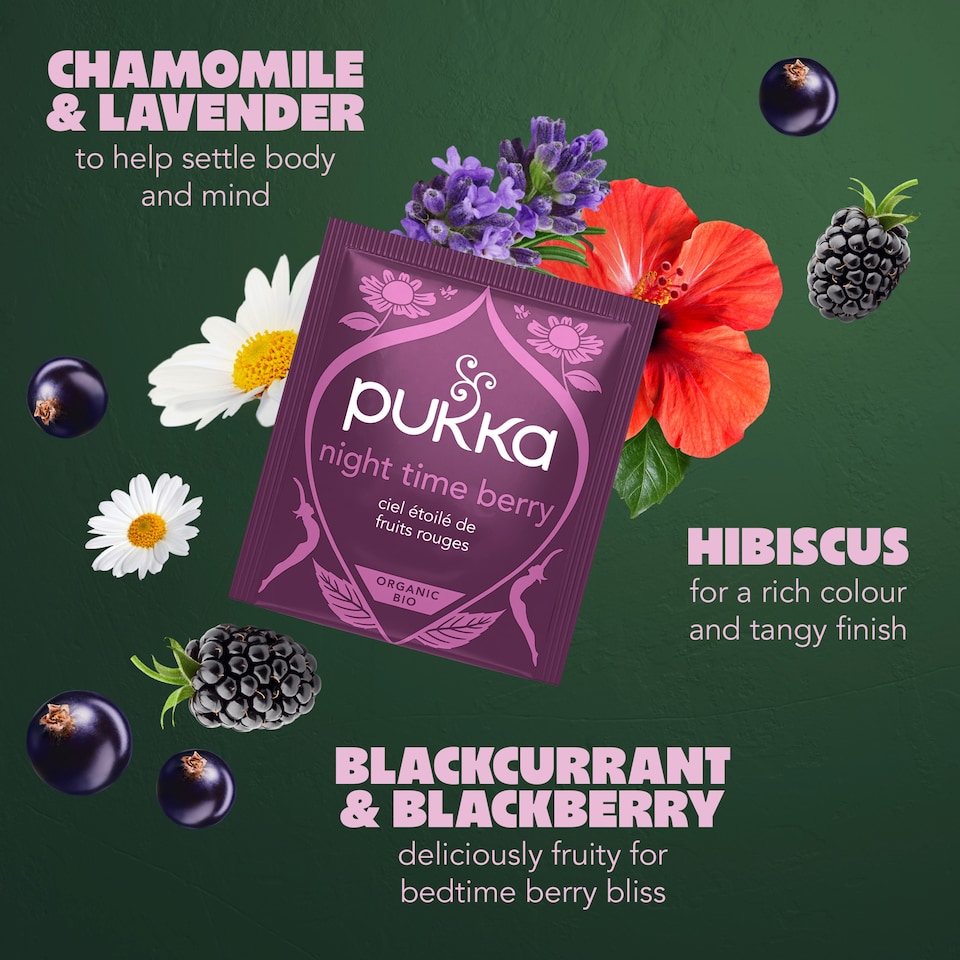 image 1 of Pukka Organic Sleep Collection with Night Time Chamomile 8 Tea Bags 10.4g