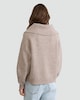 image 3 of F&F Ribbed Knit Button Collar Jumper with Wool in Mink