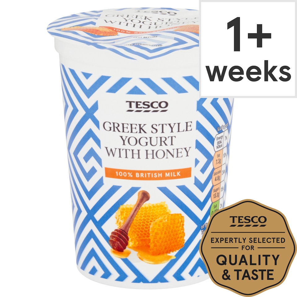 Tesco Greek Style Yogurt with Honey 450g