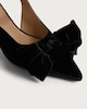 image 3 of SACHA Velvet Bow Detail Pointed Toe Slingback Heels in Black