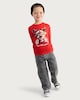 image 2 of F&F Boys Pure Cotton Christmas Printed T-Shirt in Red