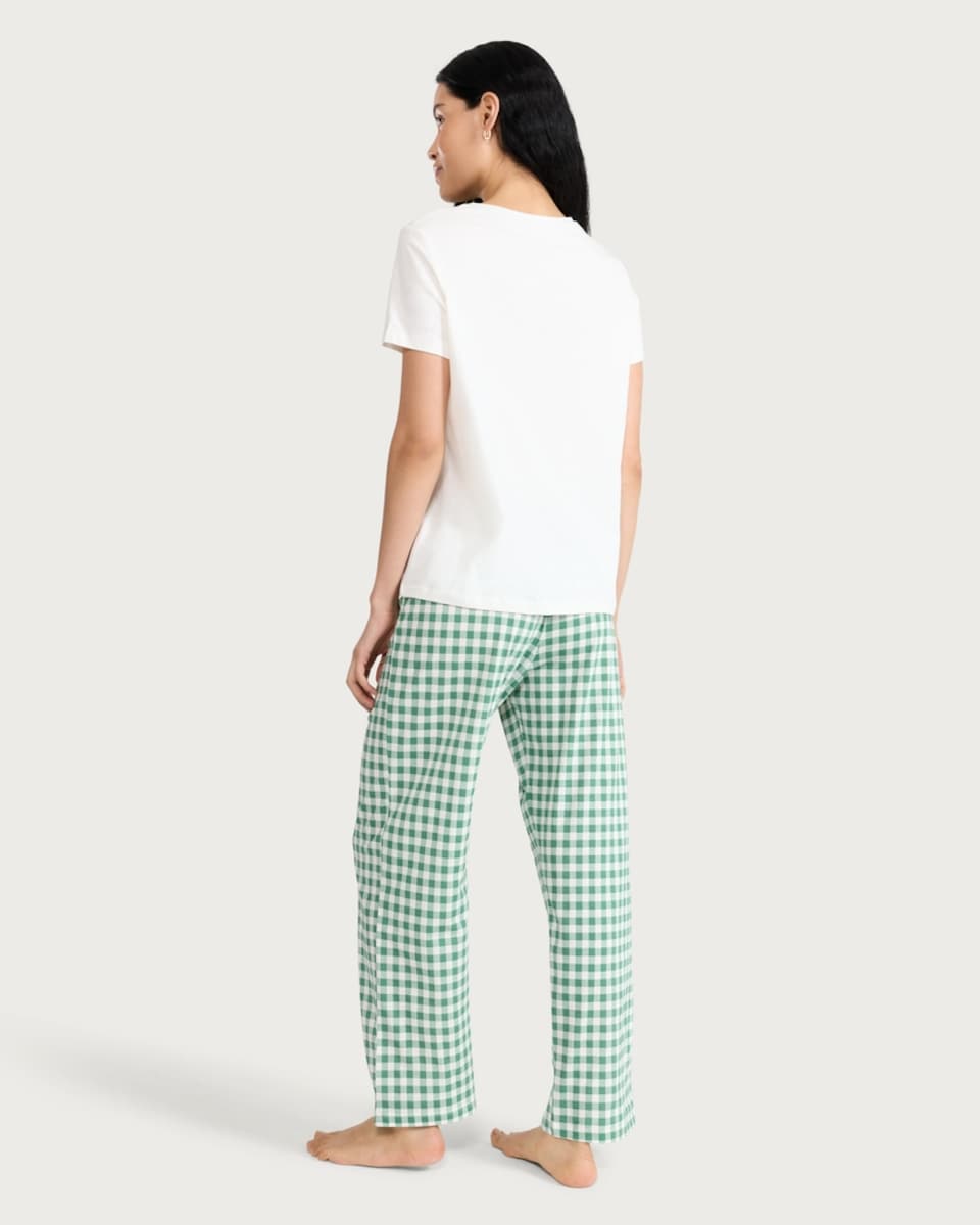 image 1 of F&F Pure Cotton Garden Club Pyjama Set in Multi White