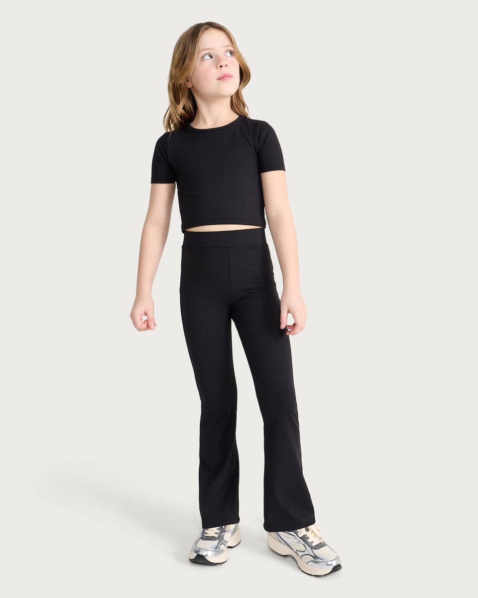 image 1 of F&F Active Girls ULTRAMOVE Flared Leggings in Black