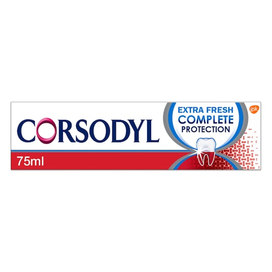 Corsodyl Complete Protection Extra Fresh Toothpaste 75Ml Tesco Groceries