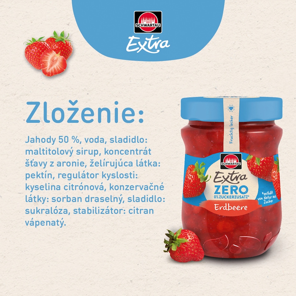 obrázok 1 z Schwartau Extra Zero jahoda 280 g
