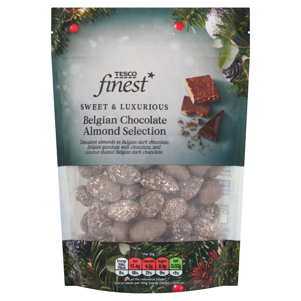 Tesco Finest Belgian Chocolate Almond Selection 225g