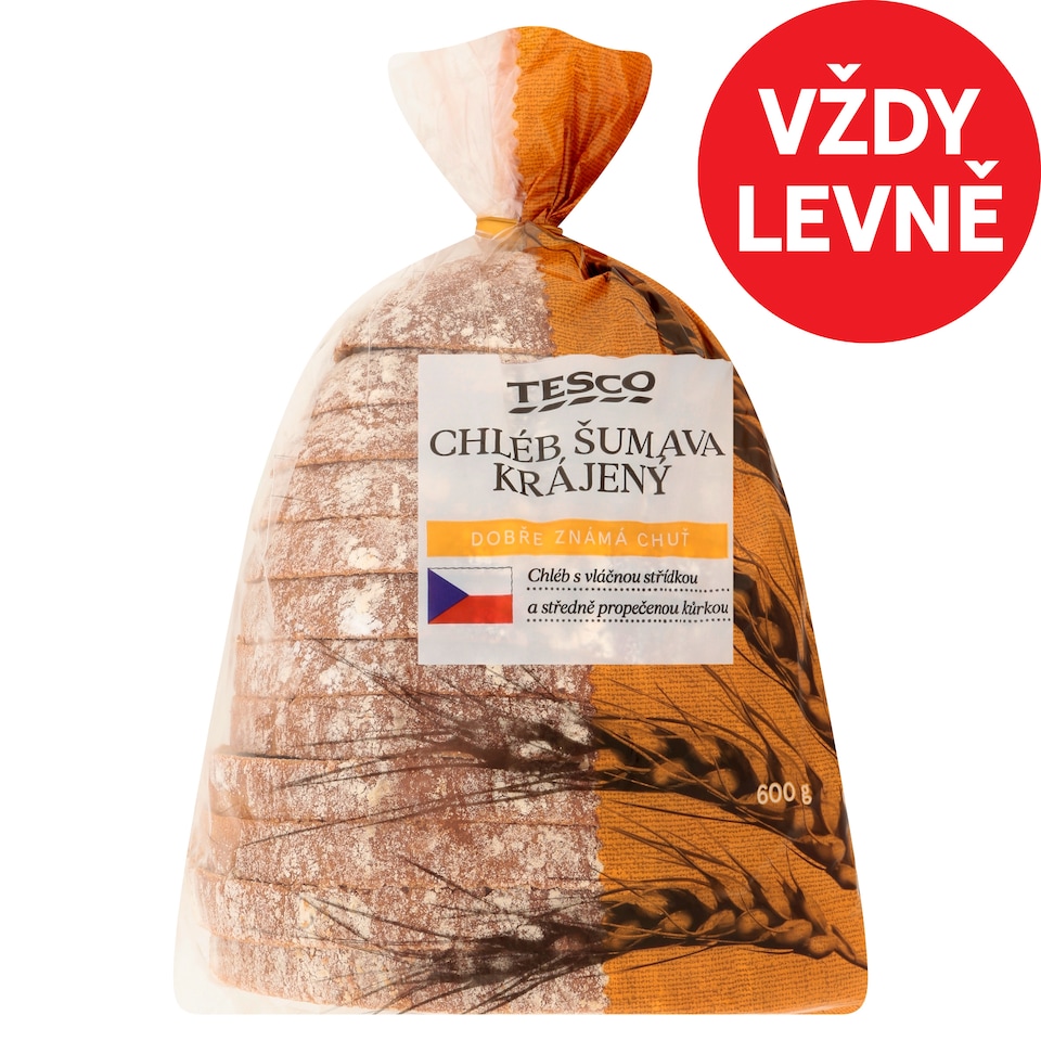 Tesco Chléb Šumava krájený 600g