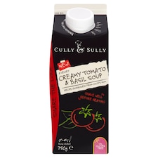 Cully And Sully Creamy Tomato And Basil Soup 750G