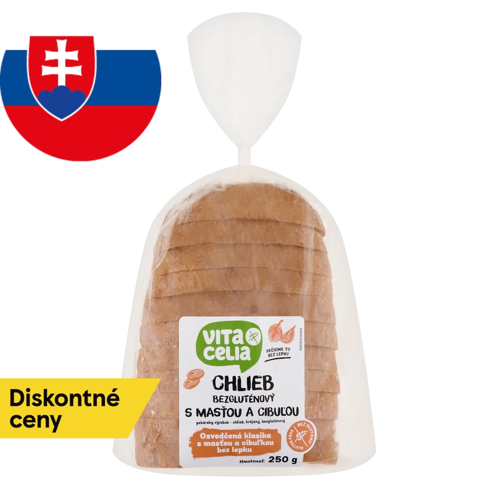 Vitacelia Gluten-Free Bread with Fat and Onion 250 g