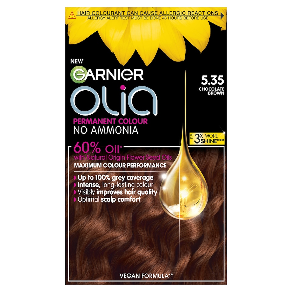 image 1 of Garnier Olia 535 Rich Chocolate Brown Permanent Hair Dye