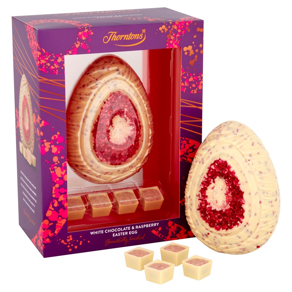 image 1 of Thorntons White Chocolate And Raspberry Egg 318G