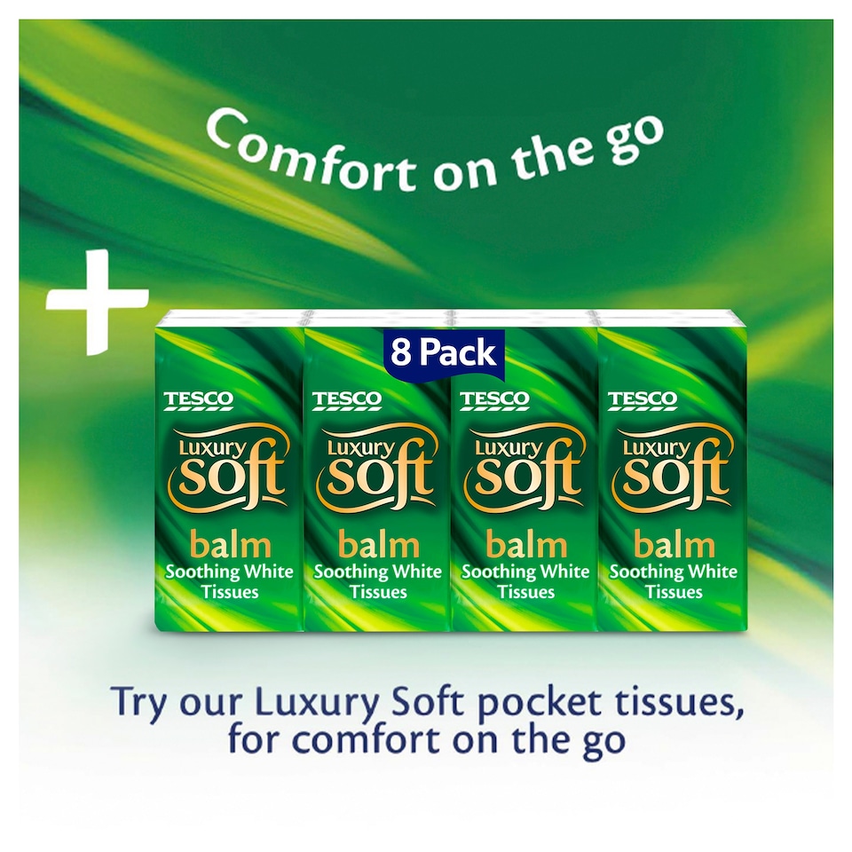 image 1 of Tesco Luxury Soft Balm Regular Tissues 80S