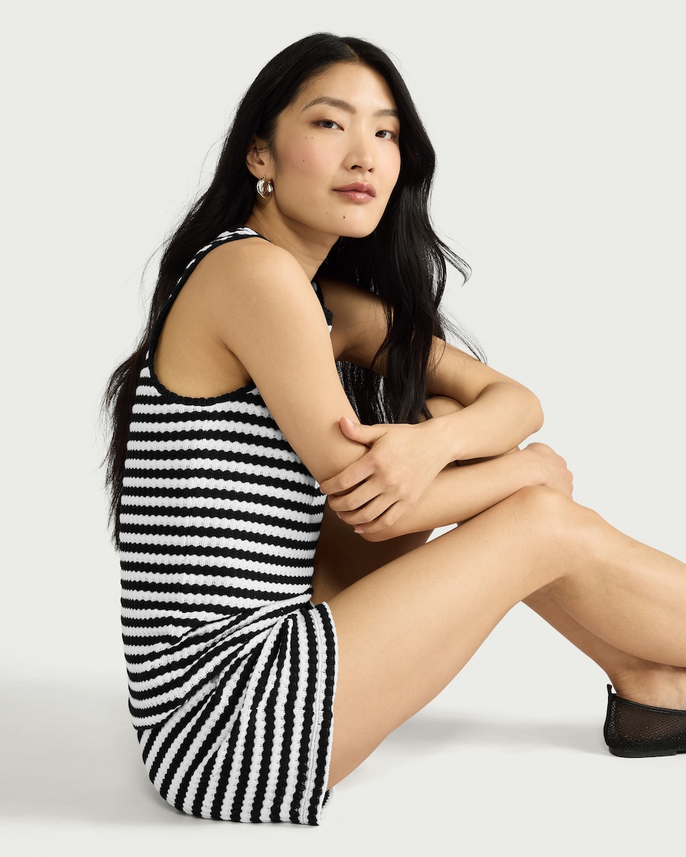 image 1 of F&F Cotton Blend Striped Co-ord Shorts in Multi Black