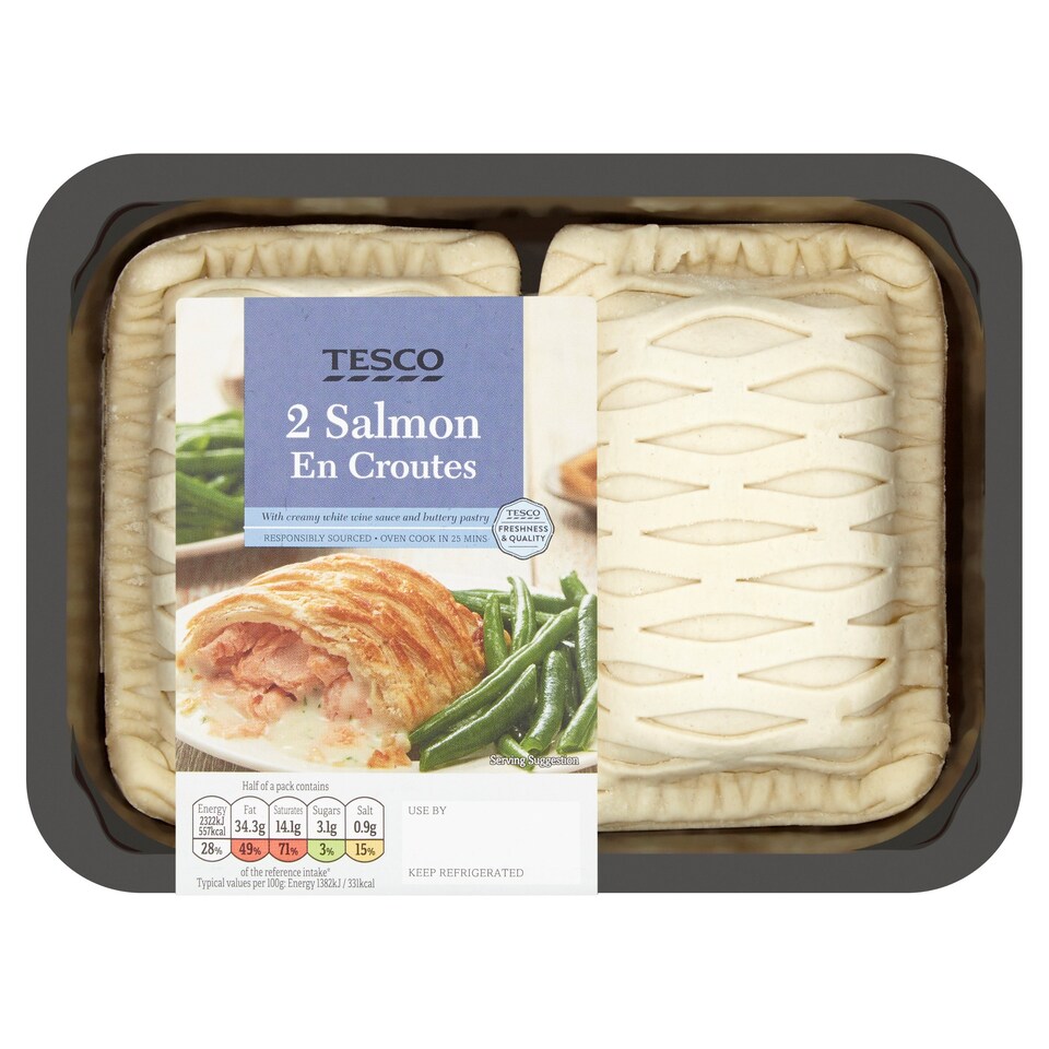 Tesco Salmon En Croute 370G