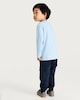 image 3 of Bluey Pure Cotton Hooray Slogan Long Sleeved Top in Blue