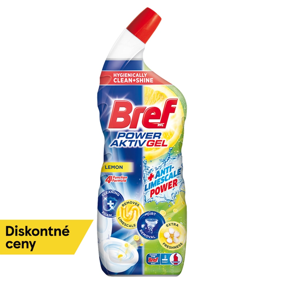 obrázok 1 z Bref Power Aktiv Gel WC čistič Lemon 700 ml