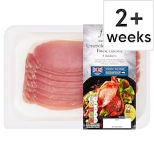 Tesco Finest Unsmoked Dry Cure Back Bacon 8 Pack 240G
