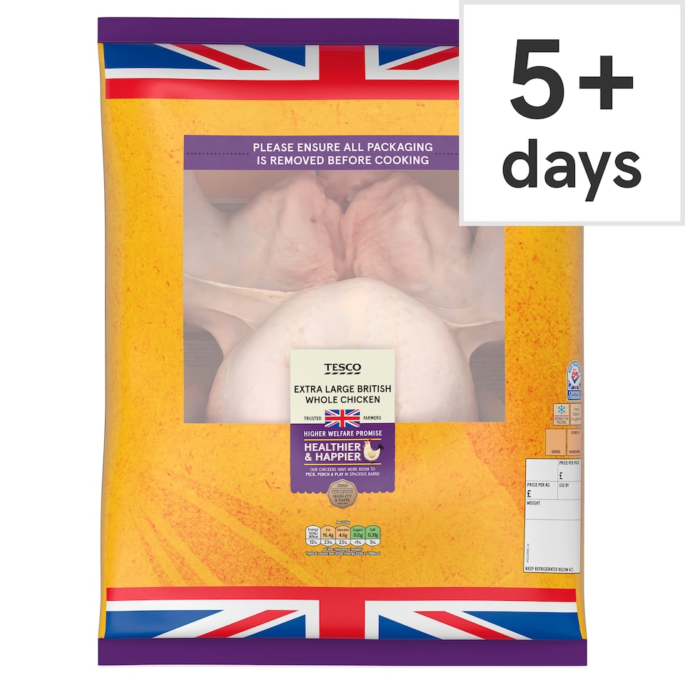 Tesco Extra Large Whole Chicken 2.1-2.6kg