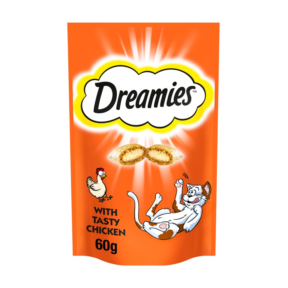 image 1 of Dreamies Cat Treat Biscuits with Chicken 60g