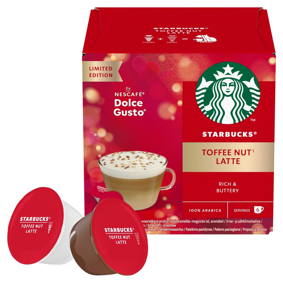 image 1 of STARBUCKS® Toffee Nut Latte by NESCAFE® DOLCE GUSTO® Limited Edition 12 Capsules (6 Cups)