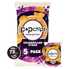 Popchips Chargrilled Steak Multipack Crisps 5x17g