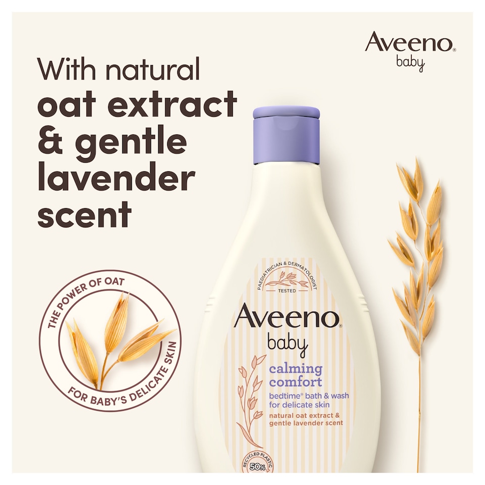 image 1 of Aveeno Baby Calming Comfort Bedtime Bath & Wash 250ml