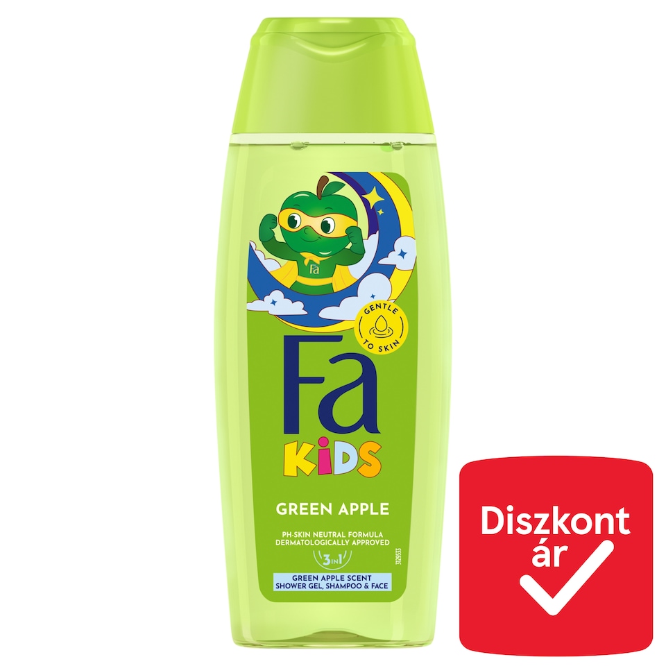 Fa Kids 3 az 1-ben tusfürdő és sampon zöldalma illattal 250 ml  1. kép