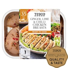 Tesco Ginger, Lime & Chilli Chicken Breasts 290G