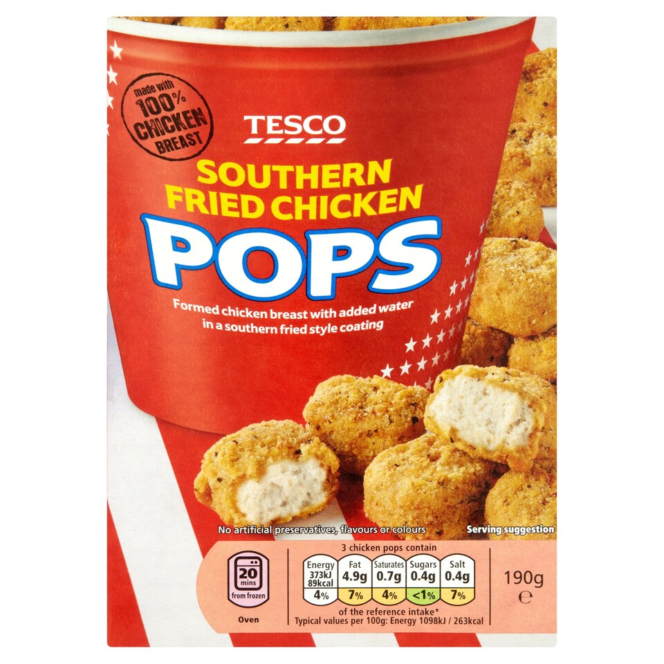Tesco Southern Fried Chicken Bites 190G