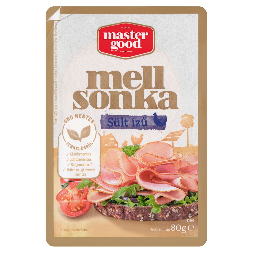 Master Good szeletelt, sültízű csirkemell sonka 80 g  1. kép