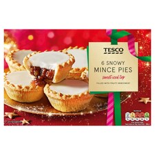 Tesco Iced Topped Mince Pies 6 Pack