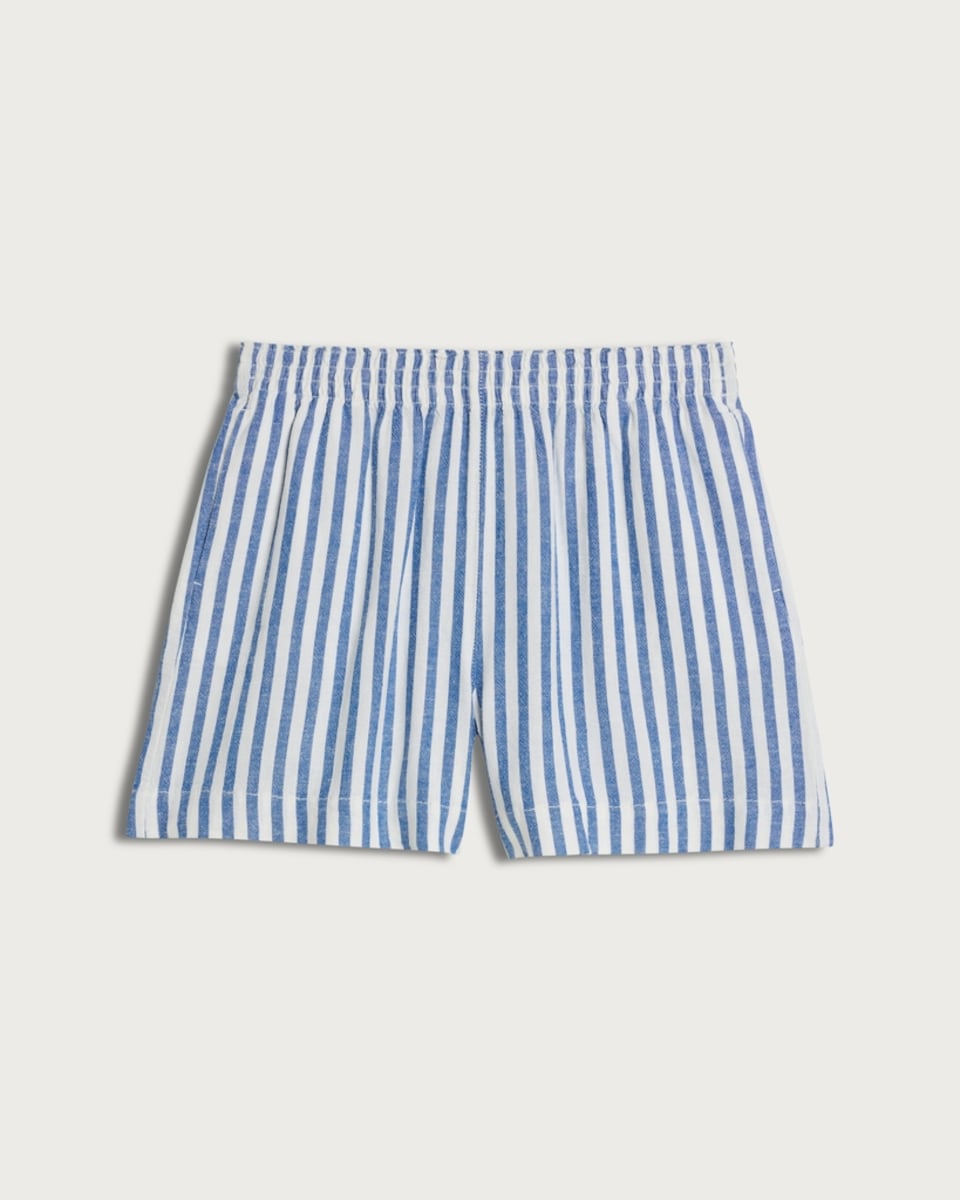 image 1 of F&F Striped Co-ord Shorts in Blue