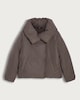 image 4 of F&F Padded Collared Oversized Fleece Lined Coat in Grey