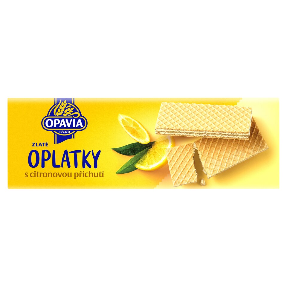 Opavia Oplatky Zlaté citronová příchuť 146g