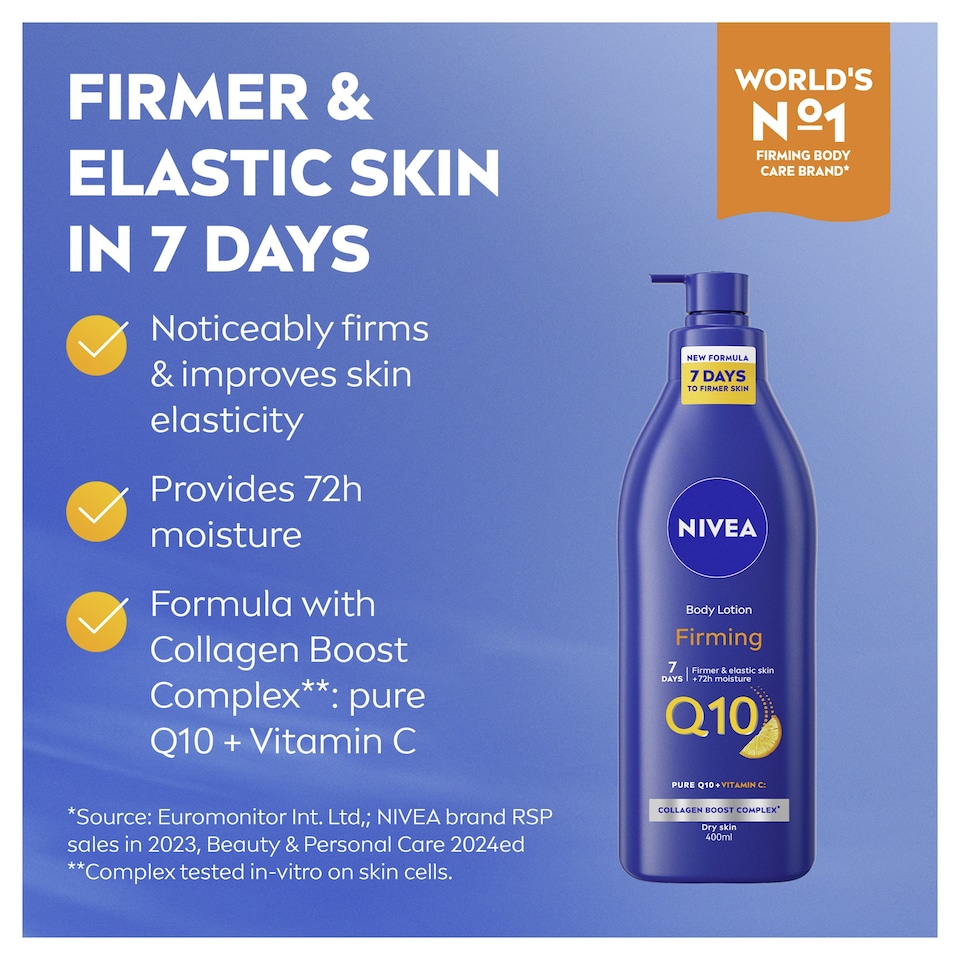 image 1 of NIVEA Q10 & Vitamin C Firming Body Lotion Dry Skin 400ml