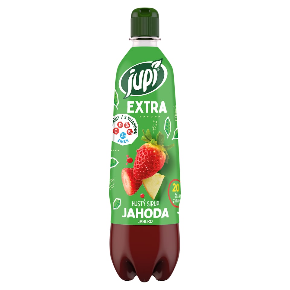 Jupí Extra Thick Strawberry Apple Syrup 0.7 L