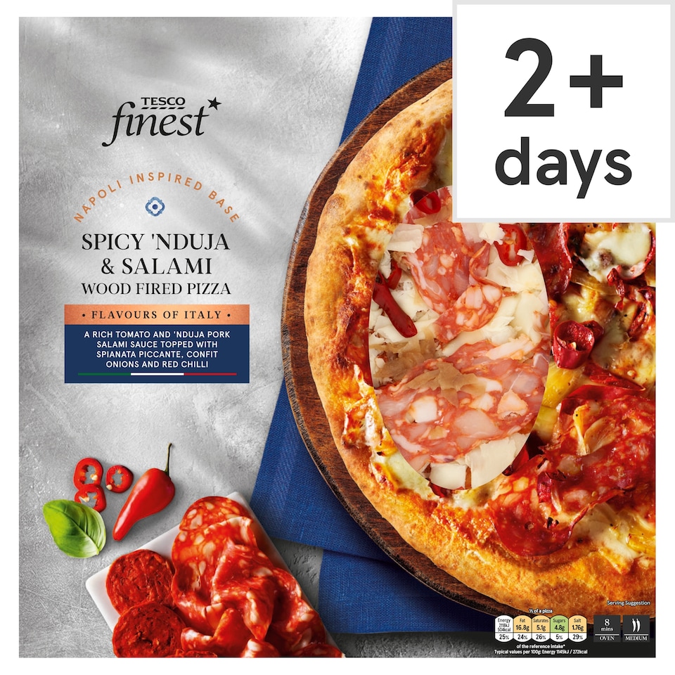 Tesco Finest Spicy ‘Nduja & Salami Pizza 390g