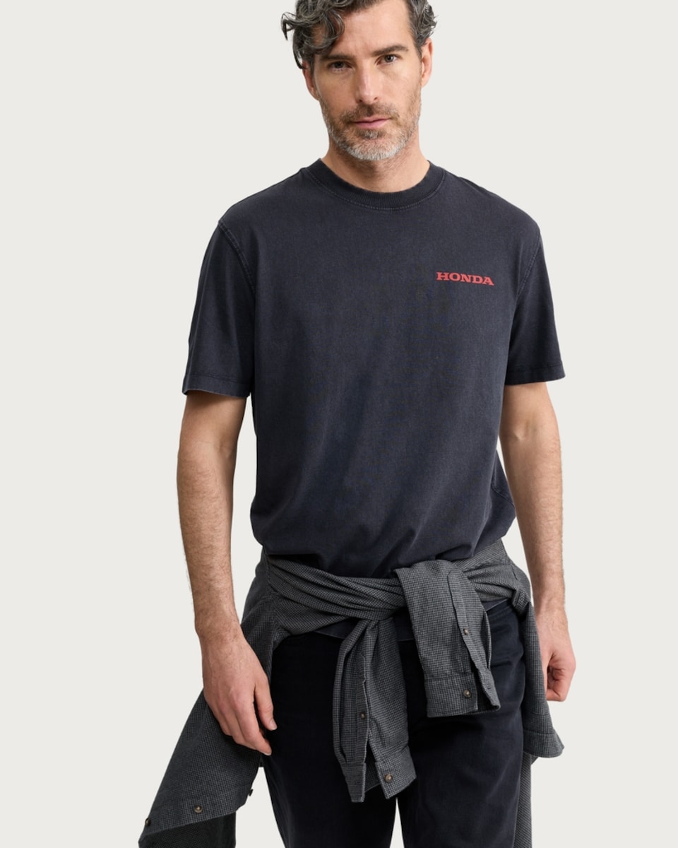 image 1 of Honda Pure Cotton T-Shirt in Grey